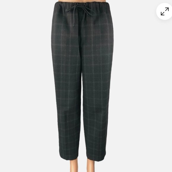 Aritzia The Group Babaton Jimmy Plaid Drawstring Pants - Size Extra Small - Picture 2 of 9